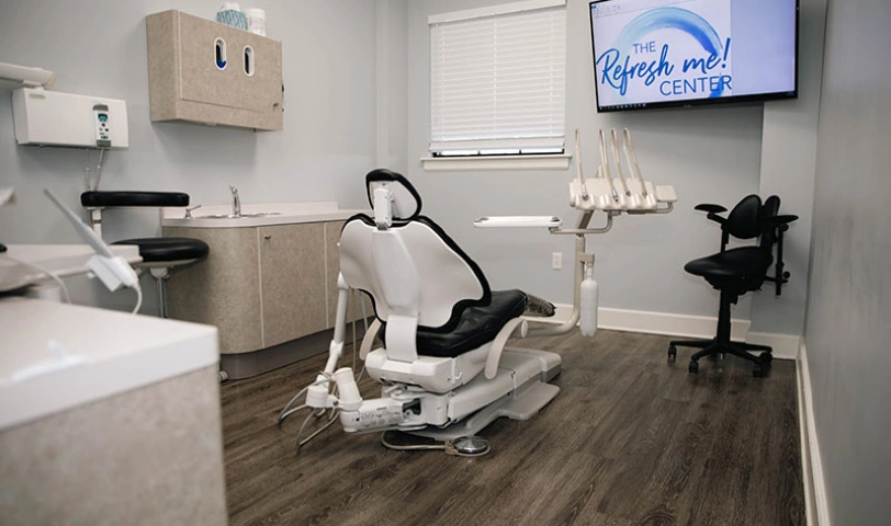 dental exam room at LaGrange dental office Refresh Me Dental Center